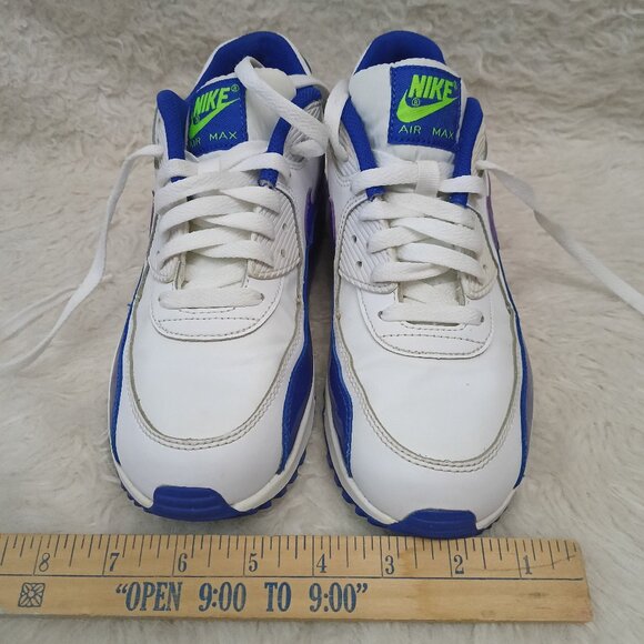 Nike Air Max 90 LTR G White Hyper Grape Size 7Y 724852-105 US 7Y - Picture 2 of 8